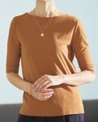 【ドゥクラッセ/DoCLASSE】のハイカウントコットン・ボートネック キャメル|ID: prp329100004934917 ipo3291000000037035877