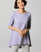 【ドゥクラッセ/DoCLASSE】のラウンドフレア/5分袖・ドゥクラッセTシャツ ラベンダー|ID: prp329100004934920 ipo3291000000037103369