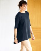 【ドゥクラッセ/DoCLASSE】のラウンドフレア/5分袖・ドゥクラッセTシャツ ミッドナイトブルー|ID: prp329100004934920 ipo3291000000037103370