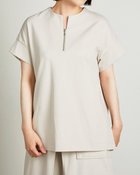 【ドゥクラッセ/DoCLASSE】のシルキーポンチ・キーネックトップス ライトグレー|ID: prp329100004934927 ipo3291000000037258585