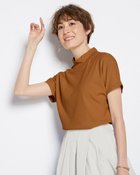 【ドゥクラッセ/DoCLASSE】のハイカウントコットン・半袖ハイネック キャメル|ID: prp329100004934932 ipo3291000000037258607
