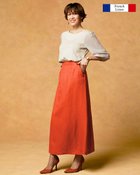 【ドゥクラッセ/DoCLASSE】のリネンレーヨン・ロングスカート オレンジ|ID: prp329100004934933 ipo3291000000037103378