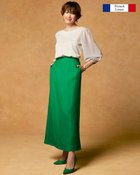【ドゥクラッセ/DoCLASSE】のリネンレーヨン・ロングスカート ブライトグリーン|ID: prp329100004934933 ipo3291000000037103379
