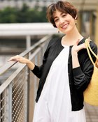 【ドゥクラッセ/DoCLASSE】のコットンモダール・バックレースカーディガン ブラック|ID: prp329100004934936 ipo3291000000037103381