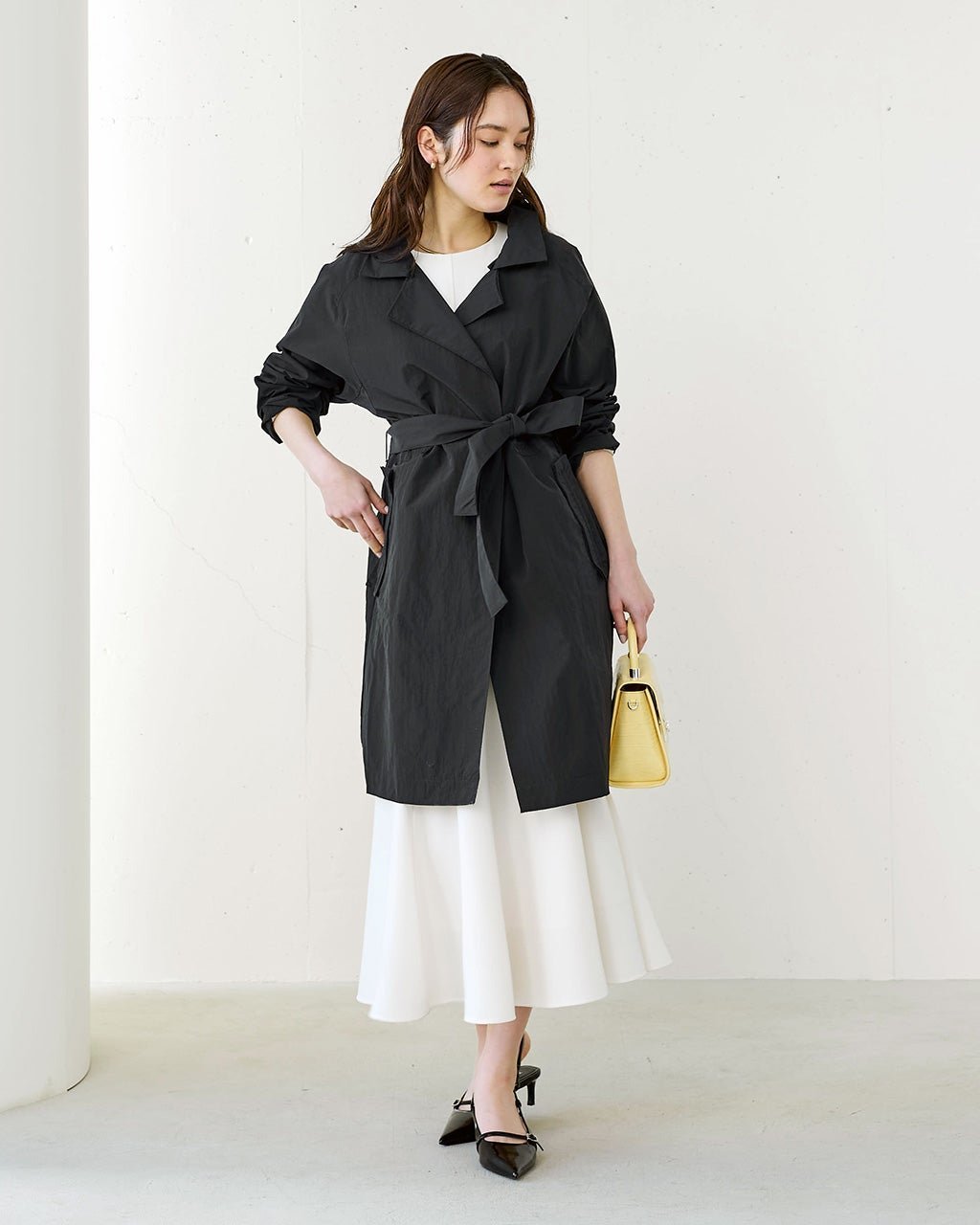 【ドゥクラッセ/DoCLASSE】のナイロンタッサー・二重衿ステンカラー 人気、トレンドファッション・服の通販 founy(ファニー) 　ファッション　Fashion　レディースファッション　Fashion for Women　アウター　Coat / Outerwear Collection　コート・ロングコート・ピーコート　Long Coats, Peacoats & More　ポケット　Pocket, Pocket Detail　定番　Standard, Basic Item　春　Spring　ビジネス 仕事 通勤　Business / Work / Commuting　 other-1|ID: prp329100004934952 ipo3291000000037036010