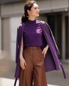 【ドゥクラッセ/DoCLASSE】のハイカウントコットン・ミディカーディガン パープル|ID: prp329100004934954 ipo3291000000037103397