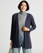 【ドゥクラッセ/DoCLASSE】のハイカウントコットン・ミディカーディガン ダークグレー|ID: prp329100004934954 ipo3291000000037103402