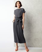 【ドゥクラッセ/DoCLASSE】のハイカウントコットン・サッシュベルトワンピース ダークグレー|ID: prp329100004934955 ipo3291000000037036025