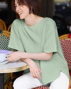 【ドゥクラッセ/DoCLASSE】のエステルダブル・バックタックTブラウス グリーングレー|ID: prp329100004934956 ipo3291000000037258655