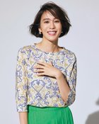 【ドゥクラッセ/DoCLASSE】のスラブ綿・ボートネック7分袖/総柄 ストーン・パターン|ID: prp329100004934960 ipo3291000000037258661