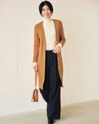 【ドゥクラッセ/DoCLASSE】のシルクニット・細リブロングカーディガン ライトキャメル|ID: prp329100004934965 ipo3291000000037036059