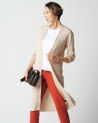 【ドゥクラッセ/DoCLASSE】のシルクニット・細リブロングカーディガン グレーベージュ|ID: prp329100004934965 ipo3291000000037036060