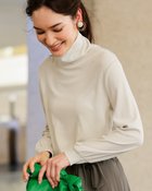 【ドゥクラッセ/DoCLASSE】のハイカウントコットン・パフ袖ハイネック ライトグレー|ID: prp329100004934971 ipo3291000000037141344
