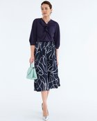 【ドゥクラッセ/DoCLASSE】の強撚スムース・ラップ風フレアスカート ネイビーXオフ|ID: prp329100004934982 ipo3291000000037098800