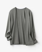 【ドゥクラッセ/DoCLASSE】のハイカウントコットン・トッパーカーディガン ダークセージ|ID: prp329100004934990 ipo3291000000037098806