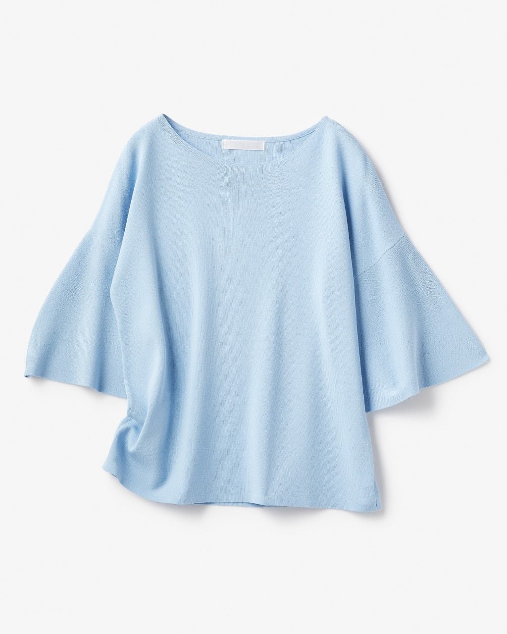 【ドゥクラッセ/DoCLASSE】のUVニット・総針フレアスリーブトップス インテリア・キッズ・メンズ・レディースファッション・服の通販 founy(ファニー) 　ファッション　Fashion　レディースファッション　Fashion for Women　トップス・カットソー　Cut & Sew Tops　ニット　Knit Tops & Sweaters　セーター　Sweater, Knitwear　サックス|ID: prp329100004934993 ipo3291000000037036150