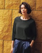 【ドゥクラッセ/DoCLASSE】のビジューデザイン・7分袖トップス ブラック|ID: prp329100004934994 ipo3291000000037098811