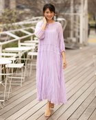 【ドゥクラッセ/DoCLASSE】のワッシャークロス・マキシワンピース ラベンダー|ID: prp329100004934996 ipo3291000000037036160