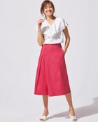 【ドゥクラッセ/DoCLASSE】のストレッチリネン・スカートライクパンツ フューシャピンク|ID: prp329100004935008 ipo3291000000037258731