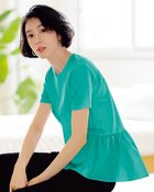 【ドゥクラッセ/DoCLASSE】の異素材ペプラム/半袖・ドゥクラッセTシャツ ターコイズ|ID: prp329100004935011 ipo3291000000037141403