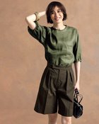 【ドゥクラッセ/DoCLASSE】の麻混ドライタッチ・ハーフパンツ 人気、トレンドファッション・服の通販 founy(ファニー) ファッション Fashion レディースファッション Fashion for Women パンツ Pants & Trousers ショートパンツ・ハーフパンツ High-Waisted & Relaxed Shorts ストレート Straight, Straight Cut ハーフ Half, Half-Length 夏 Summer thumbnail オリーブブラウン|ID: prp329100004935017 ipo3291000000037036221