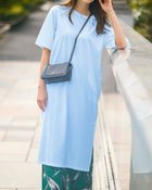【ドゥクラッセ/DoCLASSE】のシルキーコットン・サイドスリットチュニック サックス|ID: prp329100004935020 ipo3291000000037258757