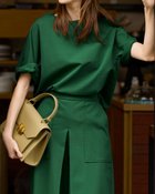 【ドゥクラッセ/DoCLASSE】のシルキーポンチ・フォルムトップス グリーン|ID: prp329100004935021 ipo3291000000037258762