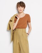 【ドゥクラッセ/DoCLASSE】のハイカウントコットン・半袖ジャケットイン キャメル|ID: prp329100004935025 ipo3291000000037036246