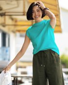 【ドゥクラッセ/DoCLASSE】のアセテートコットン・ボトルネックTニット アクア|ID: prp329100004935036 ipo3291000000037235474