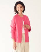【ドゥクラッセ/DoCLASSE】のコットンミックス・ミラノリブジャケット フューシャピンク|ID: prp329100004935044 ipo3291000000037036300
