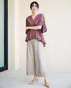 【ドゥクラッセ/DoCLASSE】のスクエアレース・ワイドパンツ グレー|ID: prp329100004935051 ipo3291000000037141470