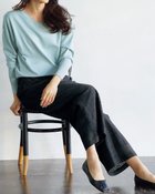 【ドゥクラッセ/DoCLASSE】のスクエアレース・ワイドパンツ ブラック|ID: prp329100004935051 ipo3291000000037141472