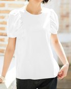 【ドゥクラッセ/DoCLASSE】のギャザーパフ/半袖・ドゥクラッセTシャツ ホワイト|ID: prp329100004935067 ipo3291000000037258802