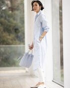 【ドゥクラッセ/DoCLASSE】のタイプライター・ロングシャツワンピース サックス|ID: prp329100004935068 ipo3291000000037235297