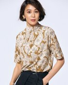【ドゥクラッセ/DoCLASSE】のUVスラブ・ハイネックN5分袖/柄 ベージュ・パターン|ID: prp329100004935079 ipo3291000000037235335