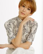【ドゥクラッセ/DoCLASSE】のUVスラブ・ハイネックN5分袖/柄 ベージュ2&times;ブラック|ID: prp329100004935079 ipo3291000000037235336
