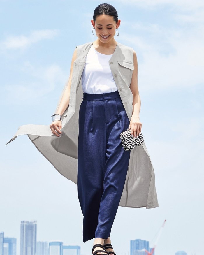 【ドゥクラッセ/DoCLASSE】のソフトリネン・ジレワンピース インテリア・キッズ・メンズ・レディースファッション・服の通販 founy(ファウニー) https://founy.com/ ファッション Fashion レディースファッション Fashion for Women アウター Coat / Outerwear Collection クール Cool, Chic ストレッチ Stretch, Stretchy Fabric トレンド Trend, Trending Now リネン Linen, Linen Fabric 夏 Summer |ID: prp329100004935087 ipo3291000000037258827