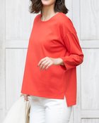【ドゥクラッセ/DoCLASSE】の抜け感クルーネック/9分袖・ドゥクラッセTシャツ スカーレット|ID: prp329100004935088 ipo3291000000037235355