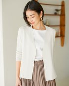 【ドゥクラッセ/DoCLASSE】のUVニット・ペプラムジャケットカーディガン ホワイト|ID: prp329100004935089 ipo3291000000037141524