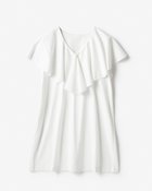 【ドゥクラッセ/DoCLASSE】のシルキーコットン・ラッフル衿トップス ホワイト|ID: prp329100004935090 ipo3291000000037036451