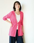 【ドゥクラッセ/DoCLASSE】のミラノリブ・トリムニットジャケット フューシャピンク|ID: prp329100004935095 ipo3291000000037141548