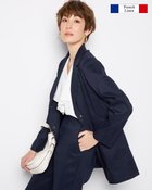 【ドゥクラッセ/DoCLASSE】のフレンチ麻ストレッチ・テーラードジャケット ミッドナイトブルー|ID: prp329100004935096 ipo3291000000037235377