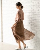 【ドゥクラッセ/DoCLASSE】のフレアプリーツ・プリントスカート ブラウンパターン|ID: prp329100004935099 ipo3291000000037258928