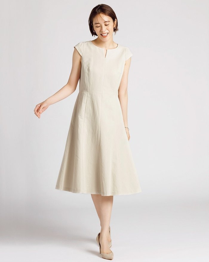 【ドゥクラッセ/DoCLASSE】のプレミアムドビー・キーネックワンピース インテリア・キッズ・メンズ・レディースファッション・服の通販 founy(ファニー) https://founy.com/ ファッション Fashion レディースファッション Fashion for Women ワンピース Dresses キャップ Cap, Baseball Cap スリーブ Sleeve, Long Sleeve / Short Sleeve セットアップ Set-Up, Coordinated Outfit ドレープ Drape, Draping Fabric フレア Flare, Flared マーメイド Mermaid, Fishtail Silhouette ミックス Mix, Mixed Style リネン Linen, Linen Fabric |ID: prp329100004935113 ipo3291000000037103504