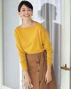 【ドゥクラッセ/DoCLASSE】のミックスニット・ボタン使いボートネック マスタード|ID: prp329100004935117 ipo3291000000037235763