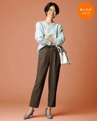 【ドゥクラッセ/DoCLASSE】のウール混ファインニードル・ドロストテーパード ブラウン|ID: prp329100004935138 ipo3291000000037141623