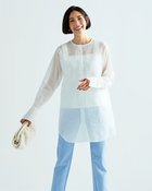 【ドゥクラッセ/DoCLASSE】のドライタッチ・オーガンジーチュニック ホワイト|ID: prp329100004935140 ipo3291000000037036594