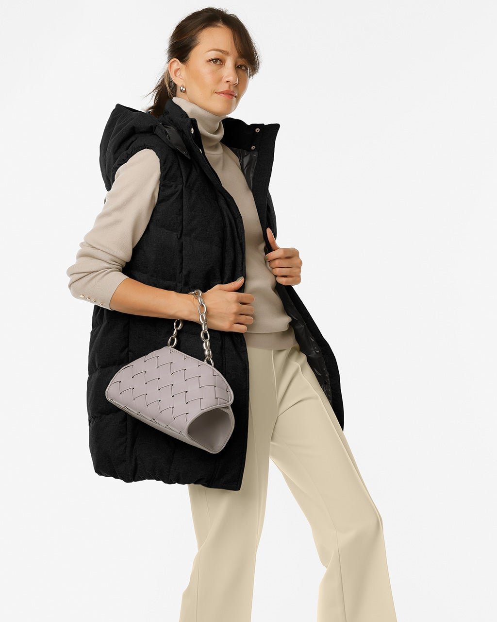 【ドゥクラッセ/DoCLASSE】のウールライクダウン・2WAYフードベスト 人気、トレンドファッション・服の通販 founy(ファニー) 　ファッション　Fashion　レディースファッション　Fashion for Women　アウター　Coat / Outerwear Collection　レディースジャケット・軽アウター　Jackets　ギャザー　Gathered, Ruffled　ジャケット　Jacket, Outerwear　ダウン　Down, Puffer　ドローコード　Drawcord, Drawstring Cord　ベスト　Vest, Waistcoat　ロング　Long, Long-Length　エレガント 上品　Elegant　 other-1|ID: prp329100004935142 ipo3291000000037036597