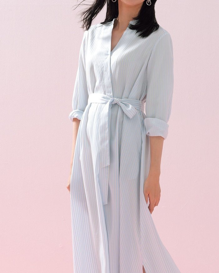 【ドゥクラッセ/DoCLASSE】のソフトクロス・カシュクールシャツワンピース インテリア・キッズ・メンズ・レディースファッション・服の通販 founy(ファニー) https://founy.com/ ファッション Fashion レディースファッション Fashion for Women ワンピース Dresses シャツワンピース / 1枚で着映えコーデ Shirt Dresses とろみ Fluid, Flowy Fabric カシュクール Wrap Design スタンド Stand Collar, Upright Stand |ID: prp329100004935143 ipo3291000000037036599