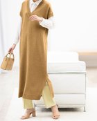 【ドゥクラッセ/DoCLASSE】のイタリア糸・ロングベストワンピース 人気、トレンドファッション・服の通販 founy(ファニー) ファッション Fashion レディースファッション Fashion for Women アウター Coat / Outerwear Collection イタリア Italy インナー Innerwear スタイリッシュ Stylish, Fashionable スリット Slit, Slit Detail ベスト Vest, Waistcoat ロング Long, Long-Length 春 Spring thumbnail ダークベージュ|ID: prp329100004935147 ipo3291000000037036612